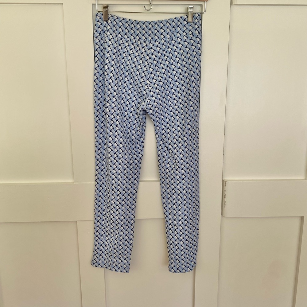 J.McLaughlin Catalina clothe pants. Bright blue/white. Never worn. Size XS